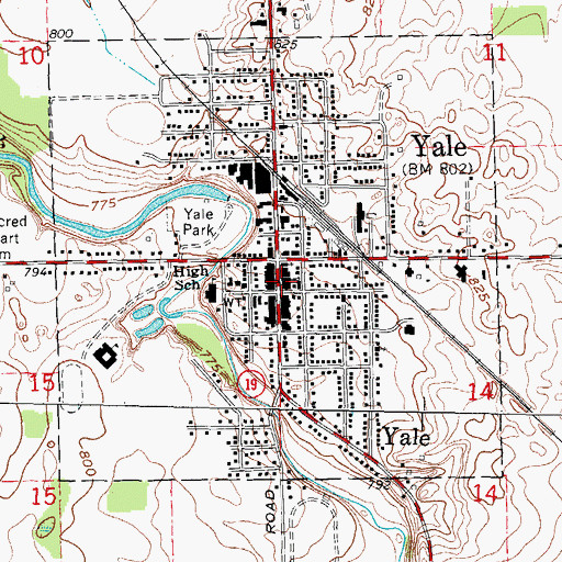 Topographic Map of Presbyterian Church, MI