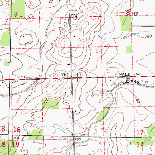 Topographic Map of Bethel Missionary Church, MI