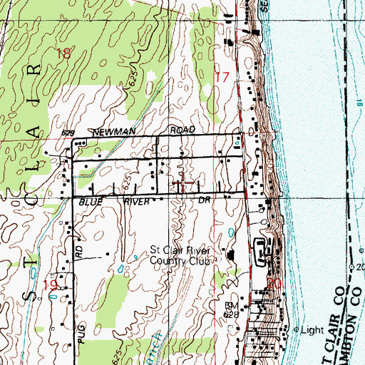 Topographic Map of Community Christian Assembly, MI
