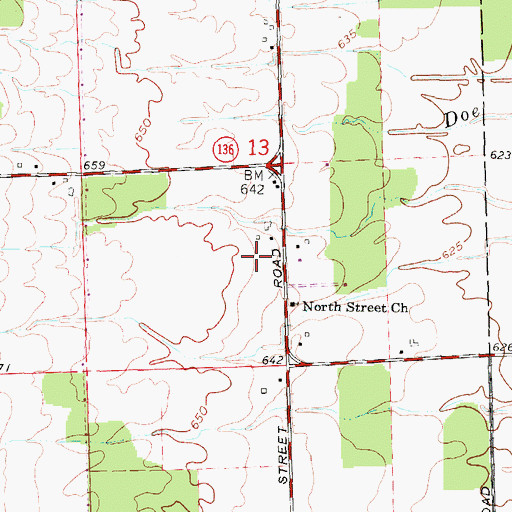 Topographic Map of North Street Station (historical), MI