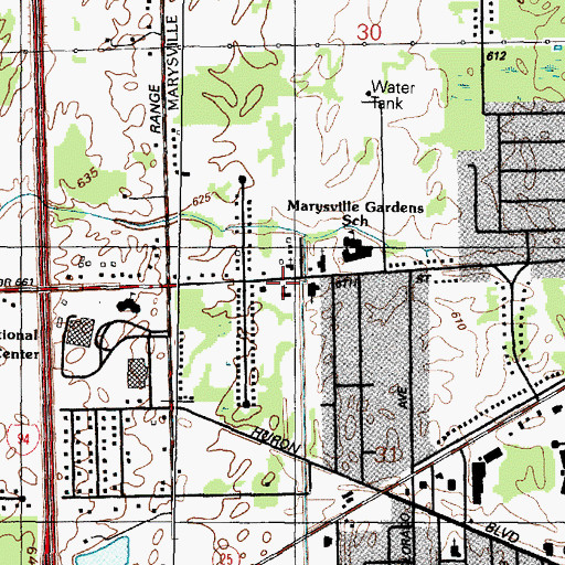 Topographic Map of Seventh-Day Adventist Church, MI