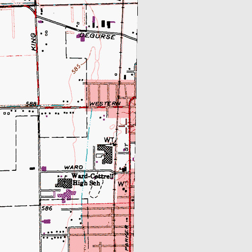 Topographic Map of Marine City Fire Department, MI
