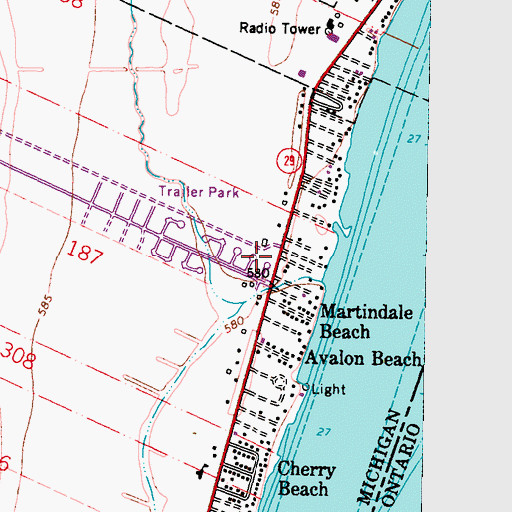 Topographic Map of Tag-A-Long Trailer Court, MI