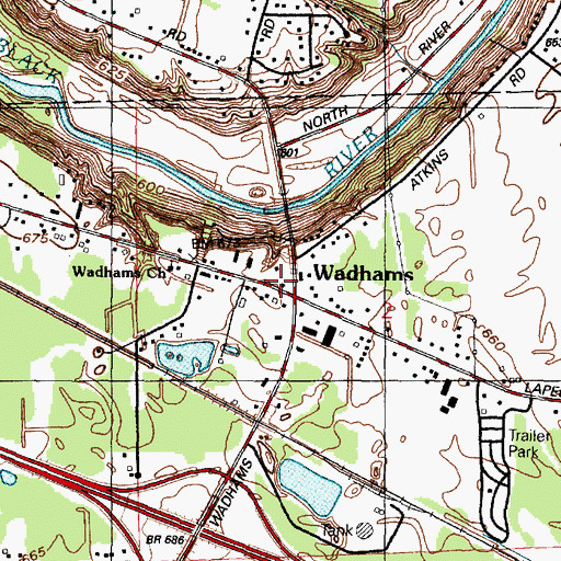 Topographic Map of Mercy Family Care, MI