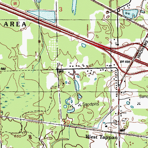 Topographic Map of Fore Lakes Golf Club, MI