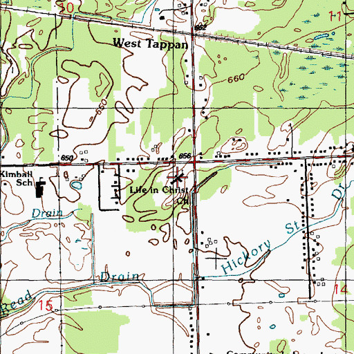 Topographic Map of New Life Christian Academy, MI