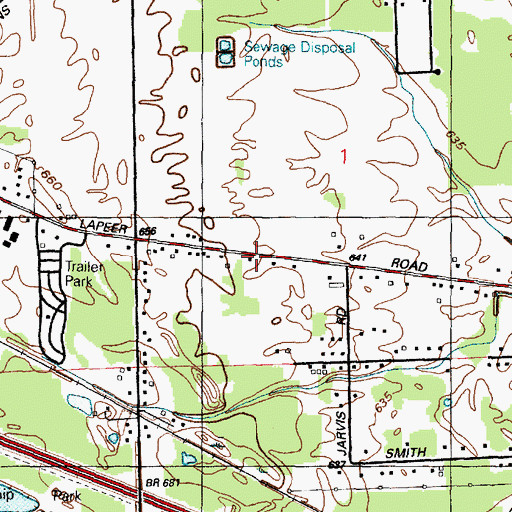 Topographic Map of Cross Current Church, MI