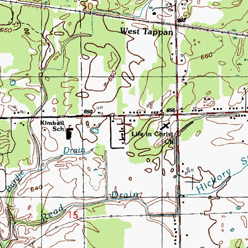 Topographic Map of Somerset Meadows Mobile Home Park, MI