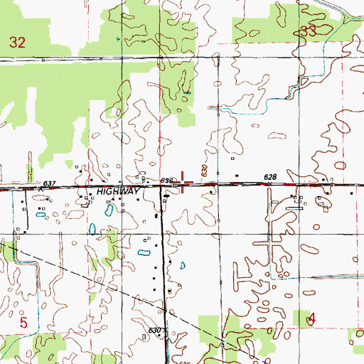 Topographic Map of Jehovah's Witnesses, MI
