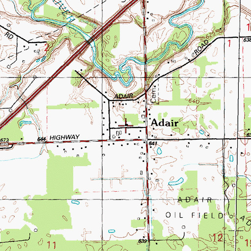 Topographic Map of Saint Matthew United Church, MI