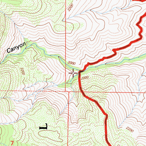 Topographic Map of Charlie Canyon, CA
