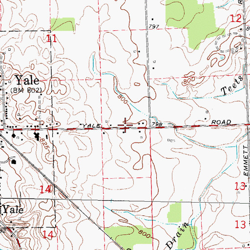 Topographic Map of Emanuel Redeemer Evangelical Lutheran Church, MI
