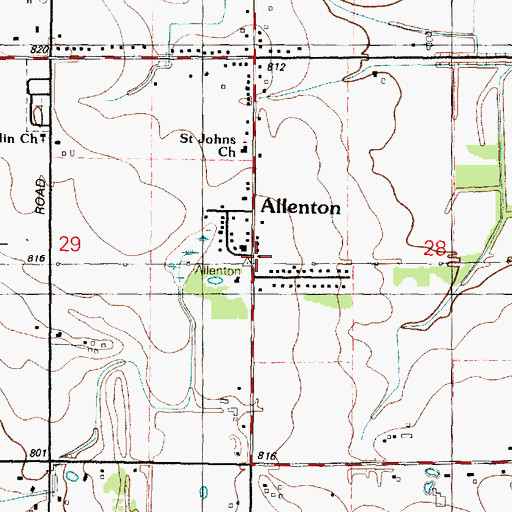Topographic Map of Smith's Station (historical), MI