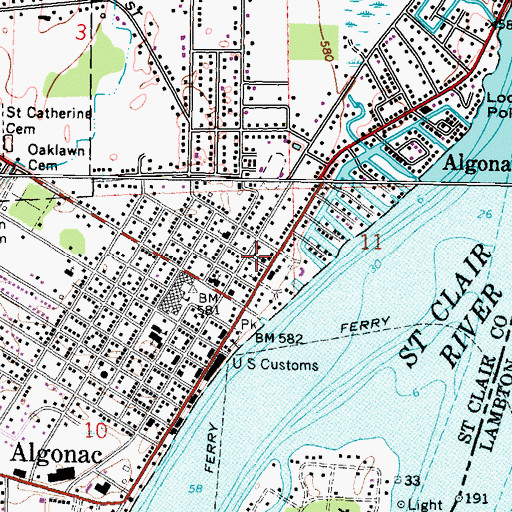 Topographic Map of Church of Christ, MI