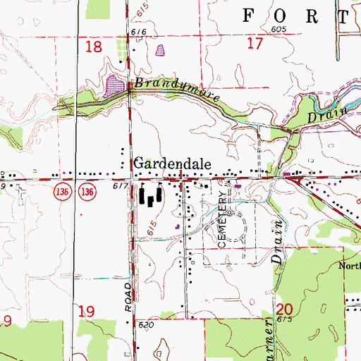 Topographic Map of Gardendale Station (historical), MI