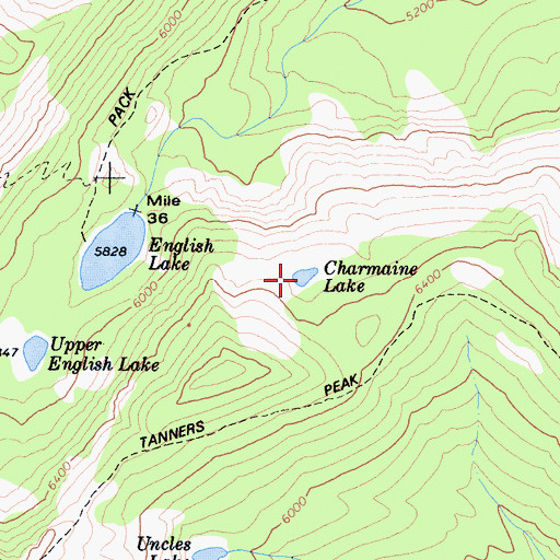 Topographic Map of Charmaine Lake, CA