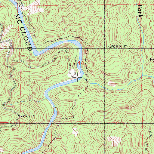 Topographic Map of Chatterdown Creek, CA