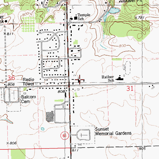 Topographic Map of Church of the Nazarene, MI