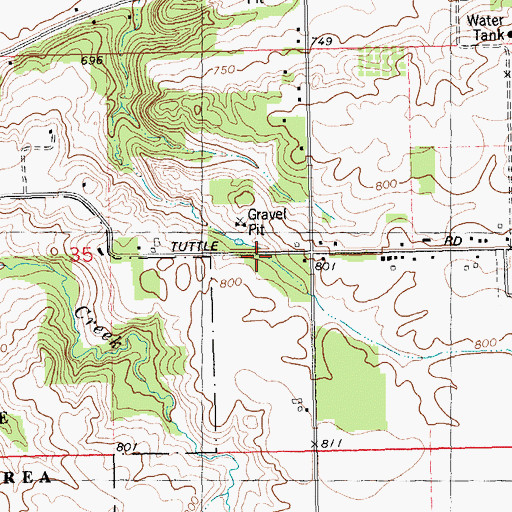 Topographic Map of Freedom Acres School, MI