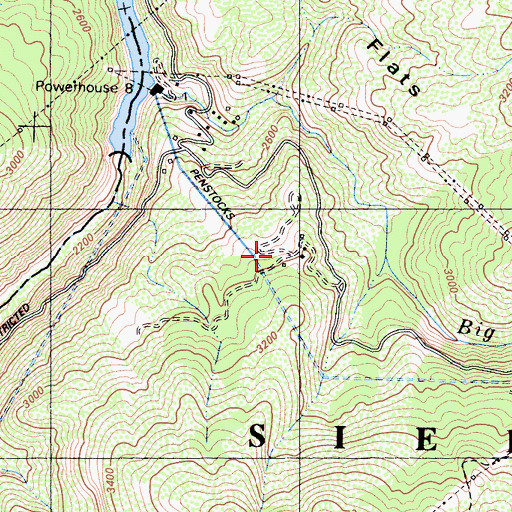 Topographic Map of Chawanakee School Number One, CA