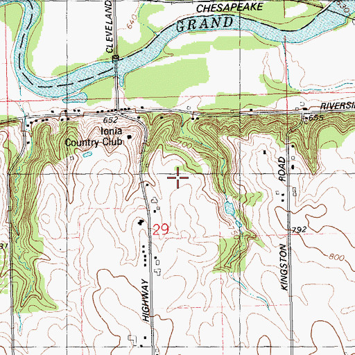 Topographic Map of Rolling Hills Golf Course, MI