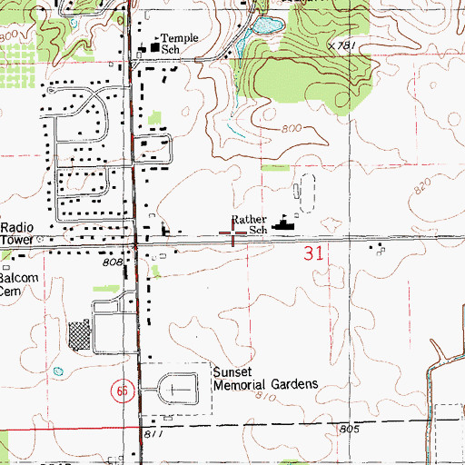 Topographic Map of Canterbury Estates Mobile Home Park, MI