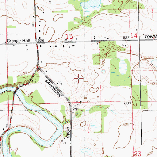 Topographic Map of Willow Wood Golf Course, MI