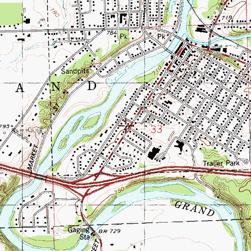 Topographic Map of Seventh Day Adventist Church, MI