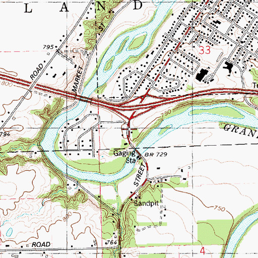 Topographic Map of Saint Andrew Lutheran Church, MI
