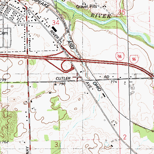 Topographic Map of Church of the Nazarene, MI