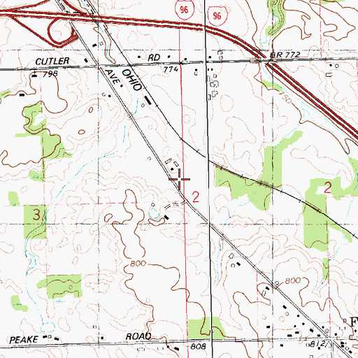 Topographic Map of Family Health Center-Portland, MI