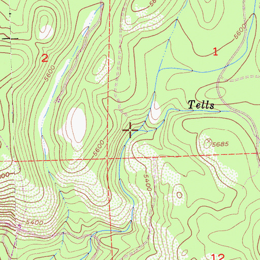 Topographic Map of Cheese Camp Creek, CA