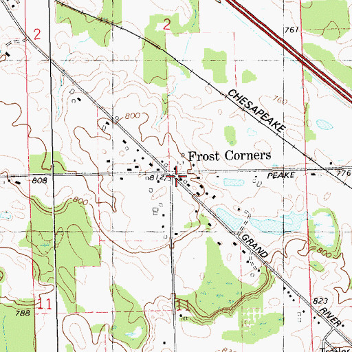 Topographic Map of Hope Lutheran Church, MI