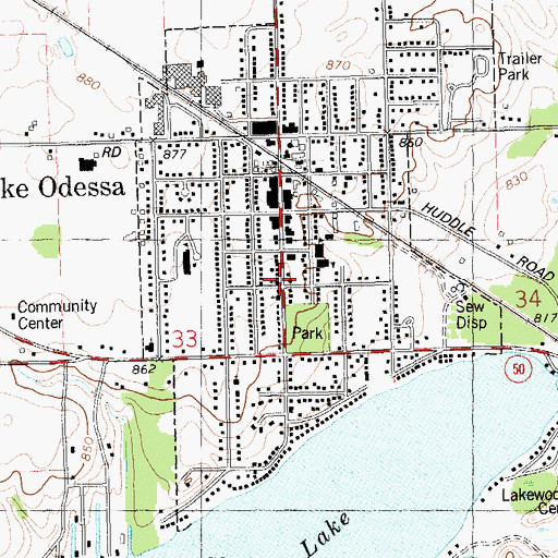 Topographic Map of Congregational Church, MI