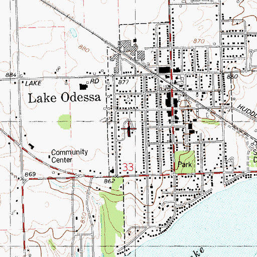 Topographic Map of West Elementary School, MI