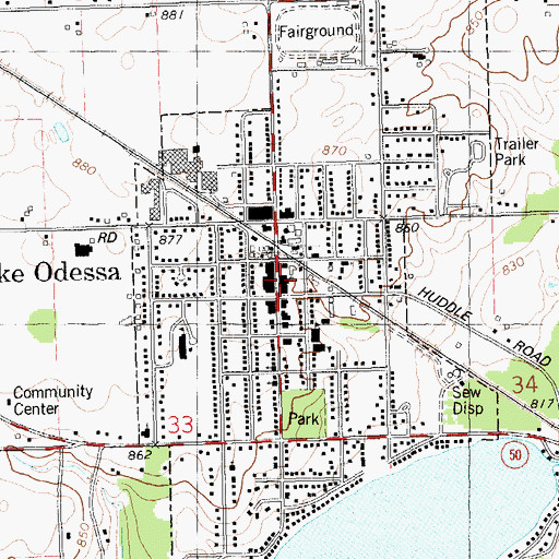 Topographic Map of Family Medical Center, MI