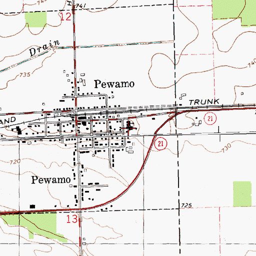 Topographic Map of Saint Joseph's Elementary School, MI