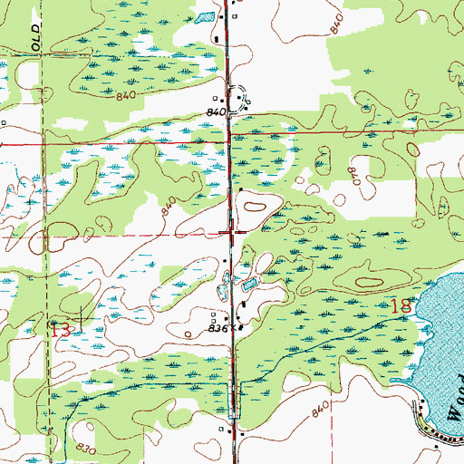 Topographic Map of Woodcreek Village Estates Mobile Home Park, MI
