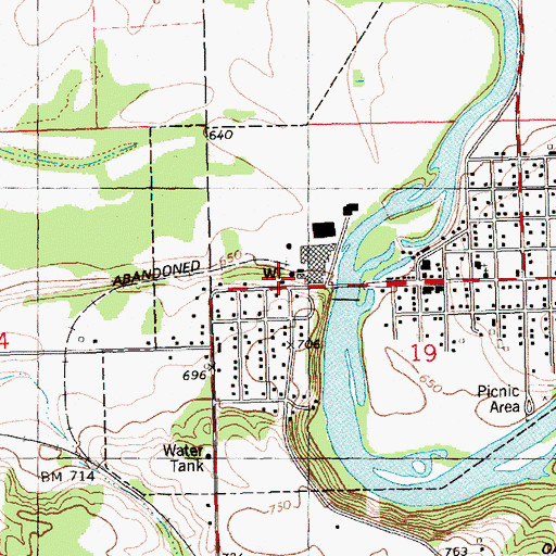 Topographic Map of Lyons Station (historical), MI
