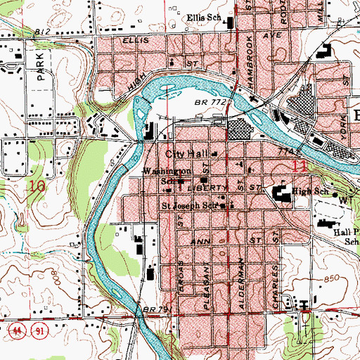 Topographic Map of Congregational Church, MI