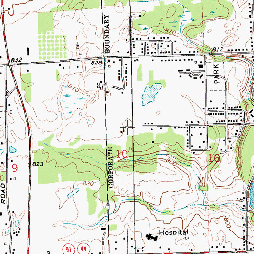 Topographic Map of Woodview Elementary School, MI