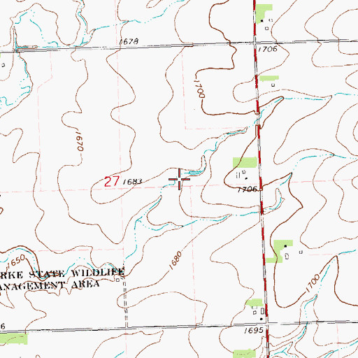 Topographic Map of Degroot Farms, MN