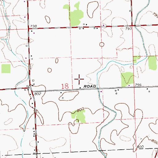 Topographic Map of Pohlman Farms, OH