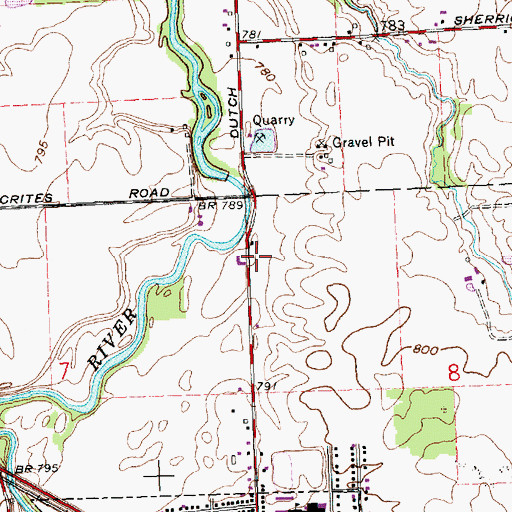 Topographic Map of Countryside Greenhouse, OH