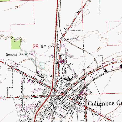 Topographic Map of Lugibill's Greenhouse, OH
