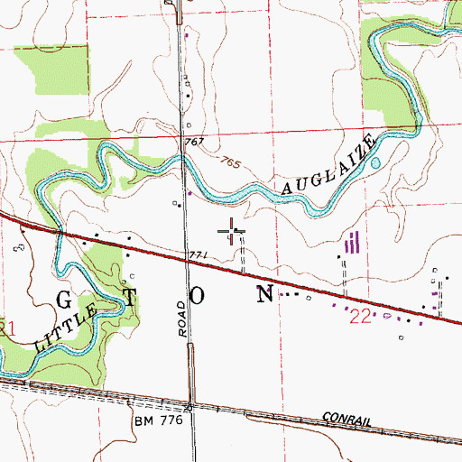 Topographic Map of Hempfling Dairy Farms, OH