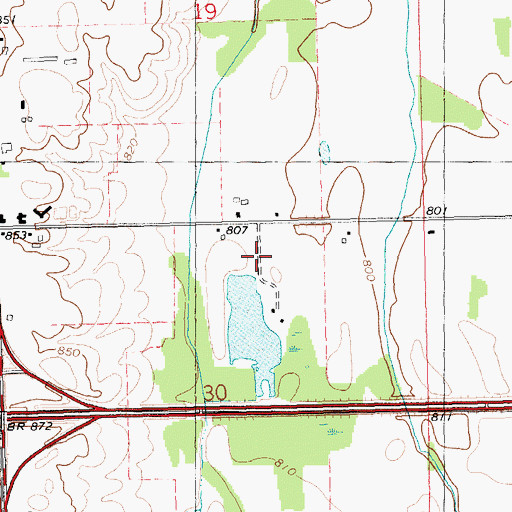 Topographic Map of Lakeside Resort Campground, MI