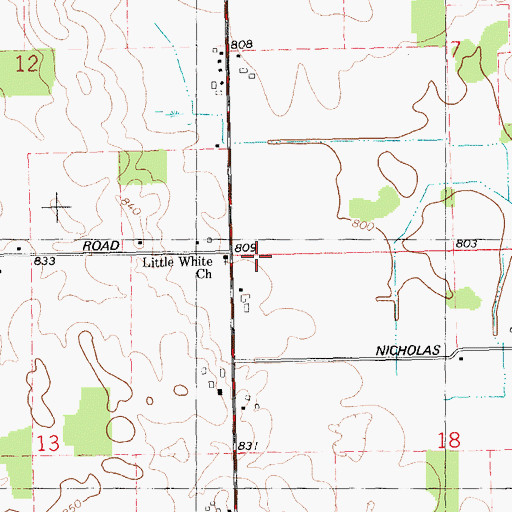 Topographic Map of Alice Springs Campground, MI