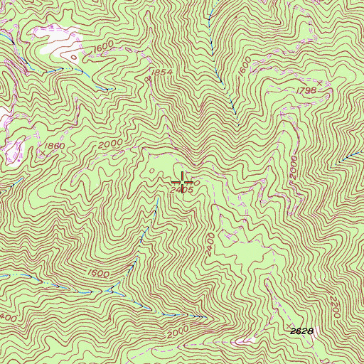 Topographic Map of Collords Peak, CA