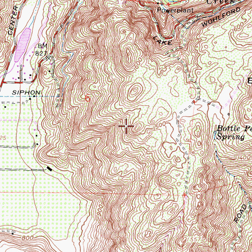 Topographic Map of Devils Anvil Peak, CA